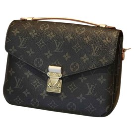 Pochette Metis Louis Vuitton Marrone in Tela