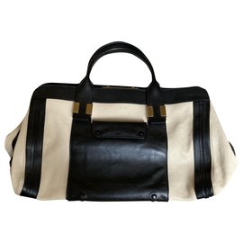 Borsa a mano Chloé Alice in pelle nero e bianco