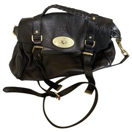 Borsa a mano Mulberry Alexa in pelle nera