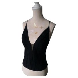 Bustier La Perla de seda negro 85C