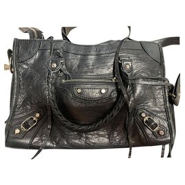 Sac à main Balenciaga City S en cuir noir