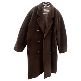 Abrigo Max Mara 101801 Icon de lana marrón oscuro