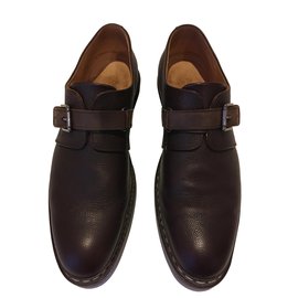Heschung Charme Beluga scarpe in pelle marrone scuro