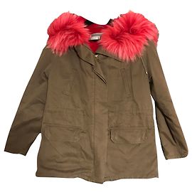 Abrigo Yves Salomon Army Khaki de conejo