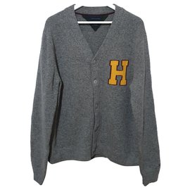 Tommy Hilfiger Cardigan Grau aus Lammwolle