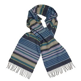 Autre Marque Sciarpa in cashmere a righe multicolore Johnstons Of Elgin