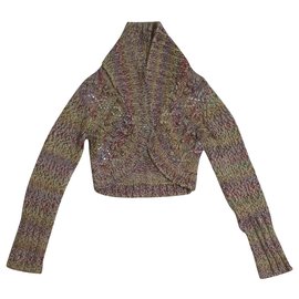 Dkny Strickjacke Wolle Acryl Mehrfarbig Größe S
