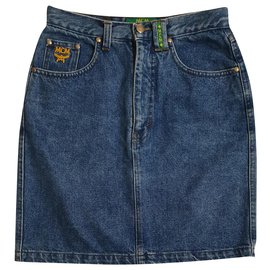 Falda vaquera MCM azul de algodón