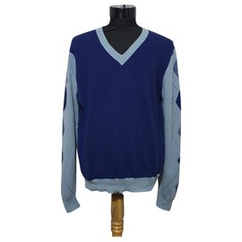 Altai Cashmere Pullover mit Rautenmuster blau - Autre Marque