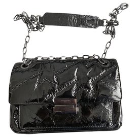 Borsa a mano Zadig & Voltaire Ziggy in pelle vernice nera