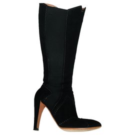 Botas Alaïa de cuero negro 38