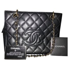 Chanel Petite Shopping Tote Nera in Pelle