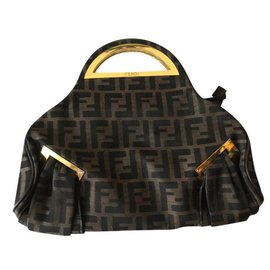 Borsa Fendi Monogramma in tela marrone