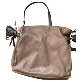 Sac à main Loewe Flamenco Cuir Agneau Chocolat