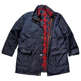 Basler Weekend Outdoorjacke Blau mit abnehmbarer rot karierter Weste