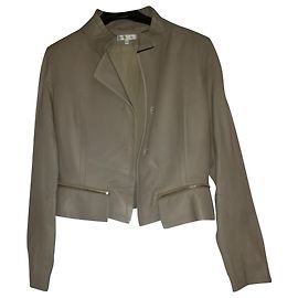 Chaqueta Paule Ka de piel de cordero beige Talla 40