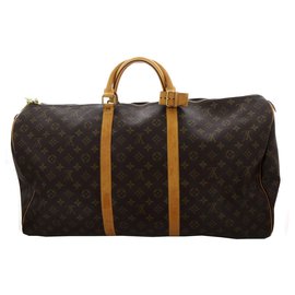 Louis Vuitton Keepall 60 aus beschichtetem Canvas und Leder