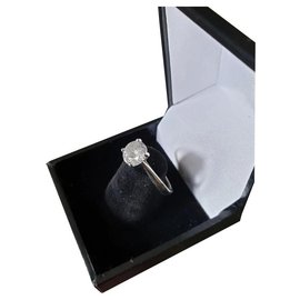 Autre Marque Solitärring aus Platin 1.56 Karat
