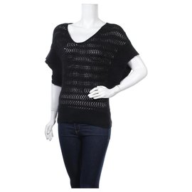Club Monaco Pullover Schwarz Wolle und Angora XS