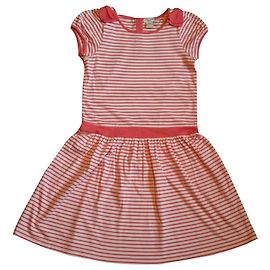 Vestido Cyrillus de algodón rosa y blanco 135 cm