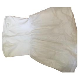 Vestido palabra de honor Tommy Hilfiger de algodón blanco