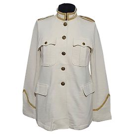 Ralph Lauren Denim & Supply Blazer Weiß Baumwolle Militärstil
