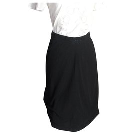 Falda asimétrica negra Chanel
