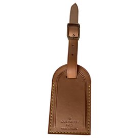 Etichetta bagaglio Louis Vuitton Marrone chiaro in pelliccia
