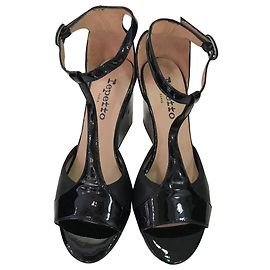 Sandali con zeppa Repetto in pelle nera