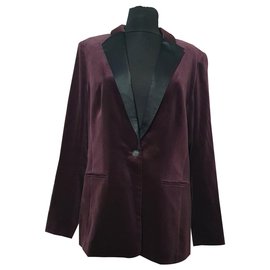 Blazer Set de terciopelo morado