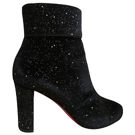 Stivaletti Christian Louboutin Moulamax 85 in scamosciato nero