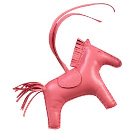 Hermès Rodeo mm charm Rose Azalee pink leather