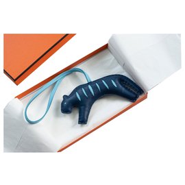 Hermès RooRoo Bag Charm Blue Leather