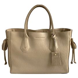 Longchamp Penelope Borsa a mano beige in pelle