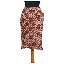 Falda de seda Escada multicolor