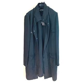 Dolce & Gabbana Chaqueta Negra de Viscosa con Flecos