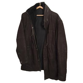 Autre Marque Burton Leather Coat Brown