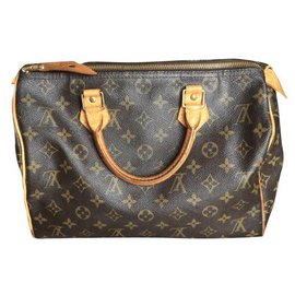 Louis Vuitton Speedy 30 Handtasche braun Canvas Leder