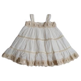 Twin Set weißes Baumwollkleid 6 Monate