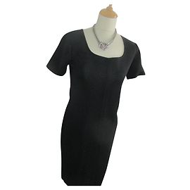 Vestido de viscosa negro Alain Manoukian