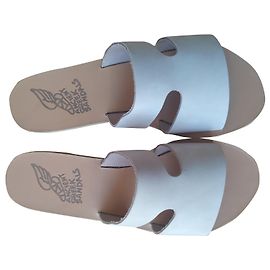 Ancient Greek Sandals Apteros Mules de Nobuck Rosa