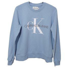 Calvin Klein CK Sweatshirt Blau Baumwolle Größe L