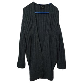 D&G Strickjacke in Grau Angora Mohair
