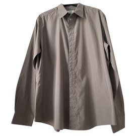 Chemise Hermès en coton taupe