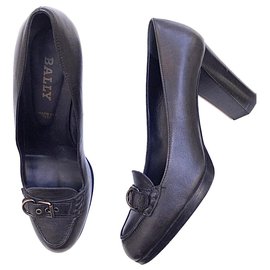 Décolleté con plateau Mallika Bally marrone pelle 38