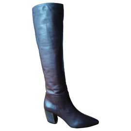 BOTAS PRADA DE PIEL MARRÓN - Prada