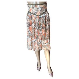 Gonna Louis Féraud in viscosa Taupe Corallo