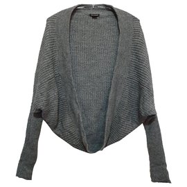Club Monaco Strickjacke grau Wolle und Alpaka