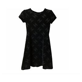 Unglaubliche CHANEL-Feder 1996 KLEID IM SCHWARZEN SAMT.