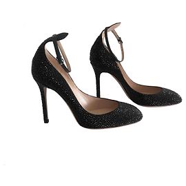 Valentino Garavani Absatzschuhe Schwarz Leder Swarovski